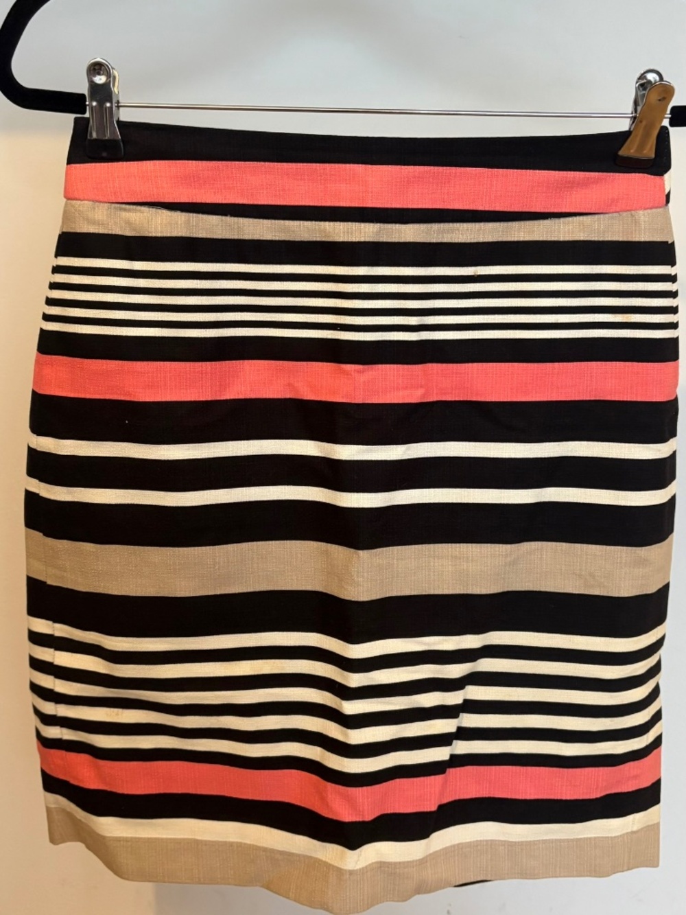 Striped pencil skirt